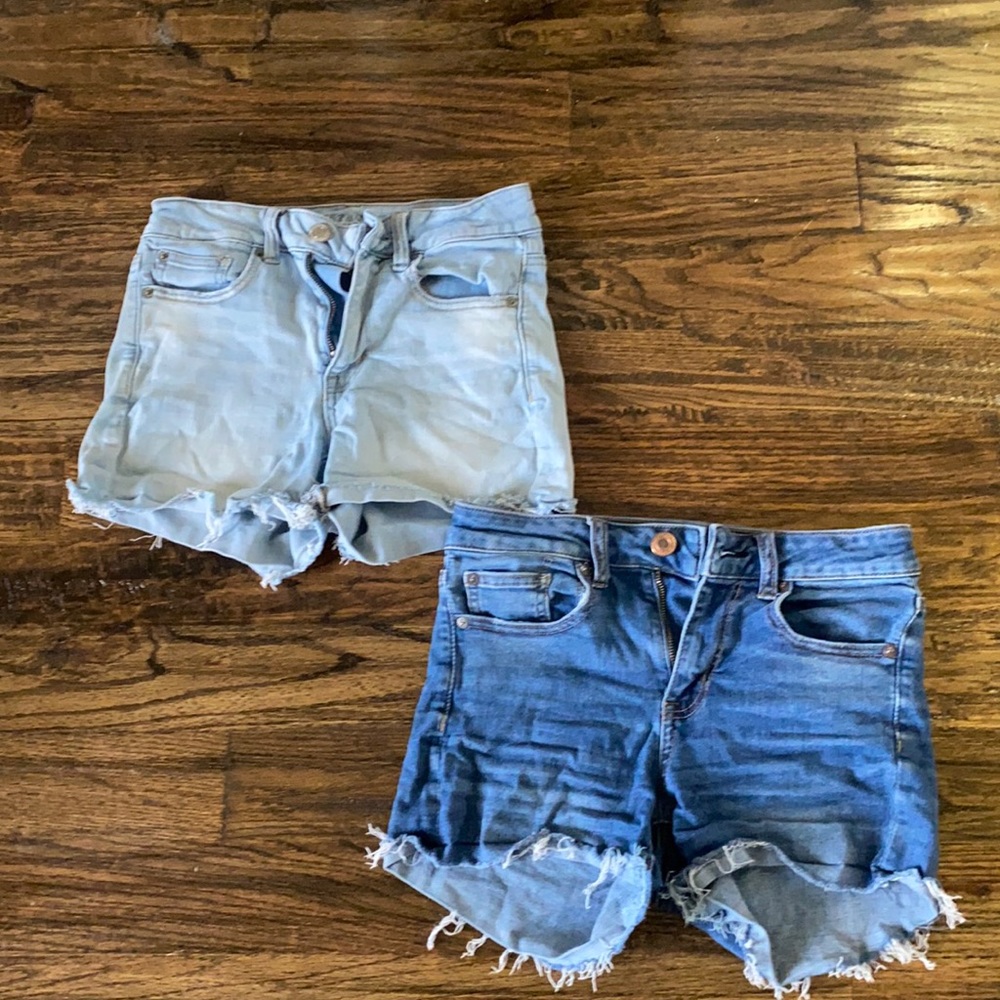 2 American eagle jean shorts